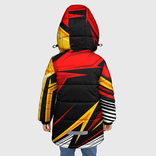 Зимняя куртка для девочки Ducati - red uniform / 3D-Черный – фото 4