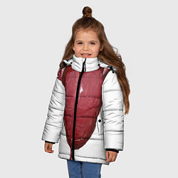 Куртка зимняя для девочки Укусы, цвет: 3D-светло-серый — фото 2