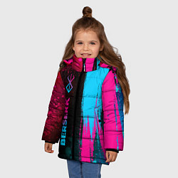 Куртка зимняя для девочки Berserk - neon gradient: по-вертикали, цвет: 3D-черный — фото 2