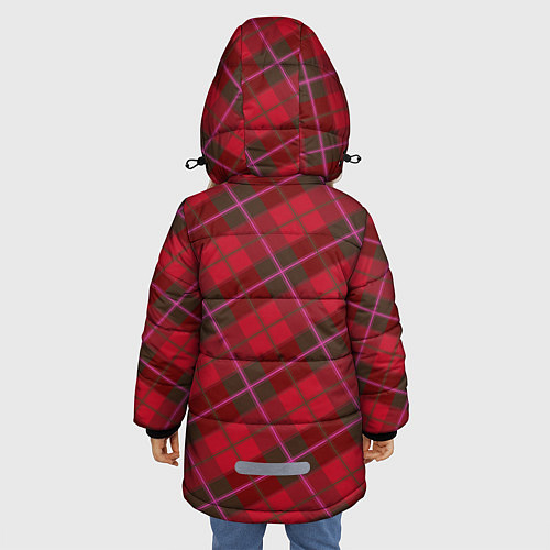 Зимняя куртка для девочки Дровосечная / 3D-Красный – фото 4