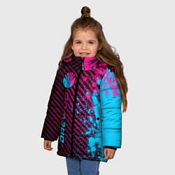 Куртка зимняя для девочки Daewoo - neon gradient: по-вертикали, цвет: 3D-черный — фото 2