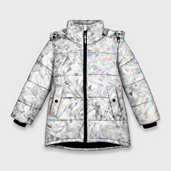 Куртка зимняя для девочки Бриллиант в воде, цвет: 3D-черный
