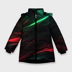 Зимняя куртка для девочки Dark red and green