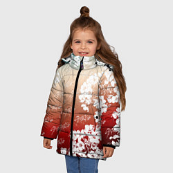Куртка зимняя для девочки Stray Kids flowers, цвет: 3D-черный — фото 2
