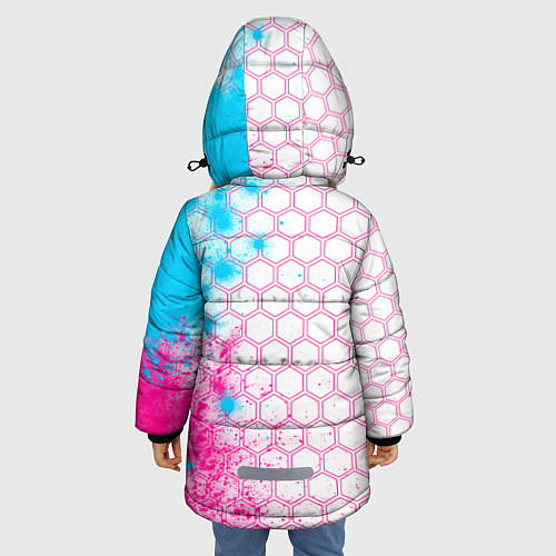 Зимняя куртка для девочки Dead Space neon gradient style: по-вертикали / 3D-Черный – фото 4