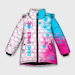 Зимняя куртка для девочки Dead Space neon gradient style: по-вертикали