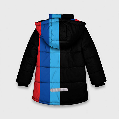 Зимняя куртка для девочки Alpina - полосы бмв / 3D-Светло-серый – фото 2