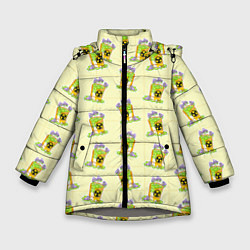 Куртка зимняя для девочки Токсичный бак, цвет: 3D-светло-серый