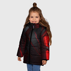 Куртка зимняя для девочки Красная бесконечность, цвет: 3D-красный — фото 2