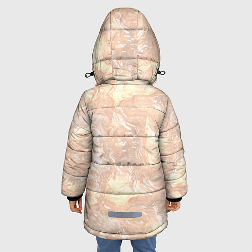 Зимняя куртка для девочки Бежевый вихрь / 3D-Красный – фото 4