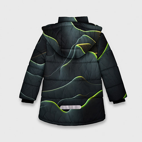 Зимняя куртка для девочки Рельефная текстура / 3D-Светло-серый – фото 2