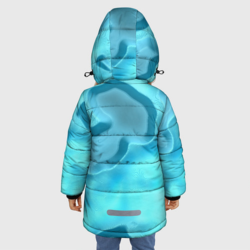 Зимняя куртка для девочки Мятые облака / 3D-Красный – фото 4