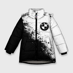 Зимняя куртка для девочки BMW - black and white