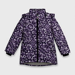 Зимняя куртка для девочки Фиолетовый паттерн узоры