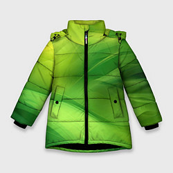 Зимняя куртка для девочки Green lighting background