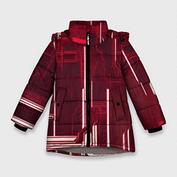 Зимняя куртка для девочки Кибер схемы неон