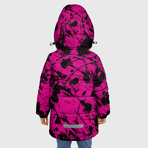 Зимняя куртка для девочки Barbie vs Oppenheimer - meme - abstraction / 3D-Черный – фото 4