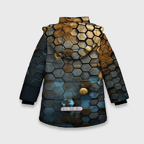 Зимняя куртка для девочки Позолоченая броня / 3D-Светло-серый – фото 2