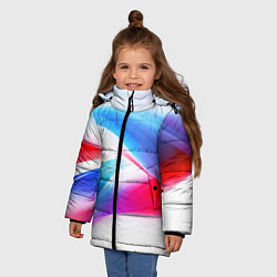 Куртка зимняя для девочки Футболка Россия, цвет: 3D-светло-серый — фото 2