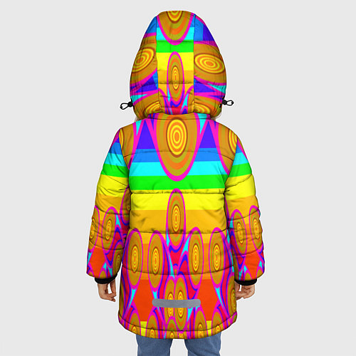 Зимняя куртка для девочки Хохлома вариант 2 / 3D-Красный – фото 4