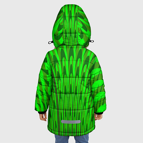 Зимняя куртка для девочки Травяные стрелы / 3D-Черный – фото 4