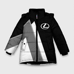 Куртка зимняя для девочки Лексус - спортивный серый, цвет: 3D-черный
