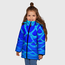Куртка зимняя для девочки В холодных тонах, цвет: 3D-черный — фото 2
