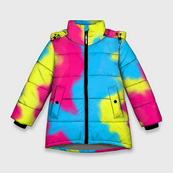 Куртка зимняя для девочки Тай-дай из фильма Барби, цвет: 3D-светло-серый