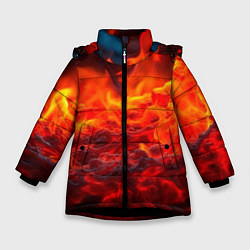 Куртка зимняя для девочки Магма, цвет: 3D-черный