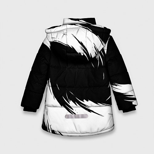 Зимняя куртка для девочки Honda - белые краски / 3D-Светло-серый – фото 2