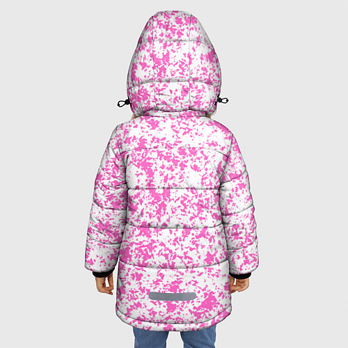 Зимняя куртка для девочки Паттерн розовый / 3D-Светло-серый – фото 4