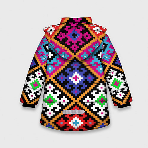 Зимняя куртка для девочки Колорит / 3D-Светло-серый – фото 2