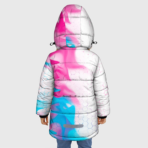 Зимняя куртка для девочки Portal neon gradient style: по-вертикали / 3D-Черный – фото 4