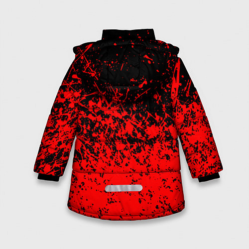 Зимняя куртка для девочки Ссср в красках серп и молот / 3D-Светло-серый – фото 2