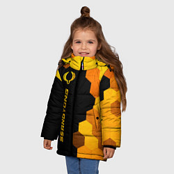 Куртка зимняя для девочки SsangYong - gold gradient: по-вертикали, цвет: 3D-черный — фото 2