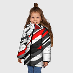 Куртка зимняя для девочки Mass effect - white uniform n7, цвет: 3D-светло-серый — фото 2