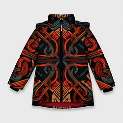 Зимняя куртка для девочки Орнамент в скандинавском стиле