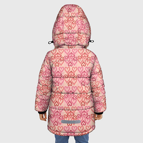 Зимняя куртка для девочки Уют сердец / 3D-Черный – фото 4