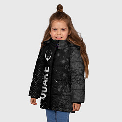 Куртка зимняя для девочки Quake glitch на темном фоне: по-вертикали, цвет: 3D-черный — фото 2