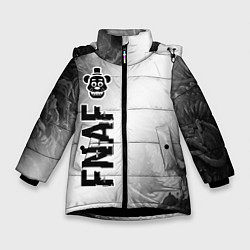 Зимняя куртка для девочки FNAF glitch на светлом фоне по-вертикали