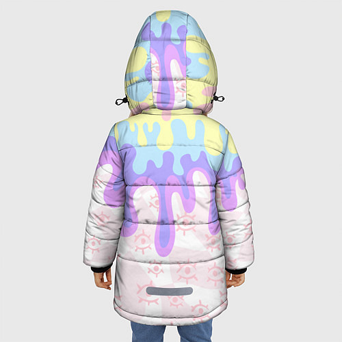 Зимняя куртка для девочки Млечный взгляд / 3D-Светло-серый – фото 4