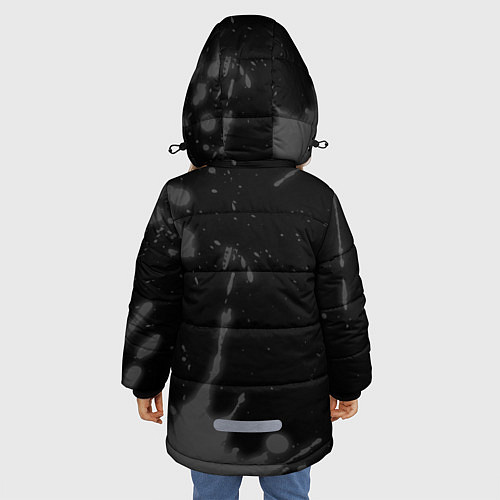 Зимняя куртка для девочки Counter-Strike 2 glitch на темном фоне по-вертикал / 3D-Черный – фото 4
