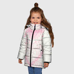 Куртка зимняя для девочки Сердце на цепях, цвет: 3D-светло-серый — фото 2