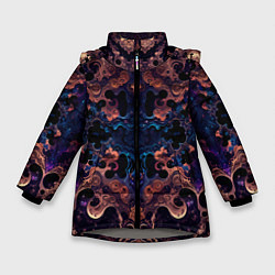 Куртка зимняя для девочки Галактическая сказка, цвет: 3D-светло-серый