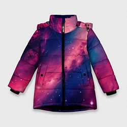 Зимняя куртка для девочки Галактика в розовом цвете