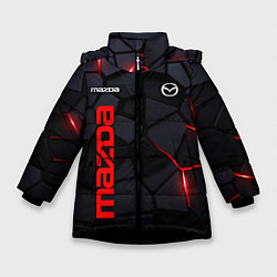 Куртка зимняя для девочки Mazda - плиты с эффектом свечения, цвет: 3D-черный