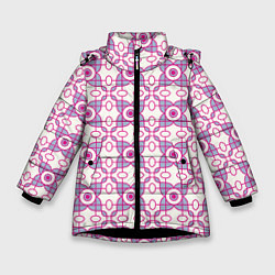 Зимняя куртка для девочки Художественные цветы