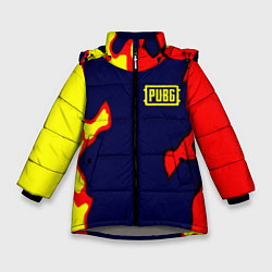 Куртка зимняя для девочки Pubg military game, цвет: 3D-светло-серый