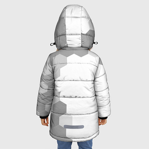 Зимняя куртка для девочки Destiny glitch на светлом фоне по-вертикали / 3D-Черный – фото 4