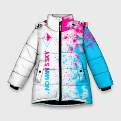 Зимняя куртка для девочки No Mans Sky neon gradient style по-вертикали